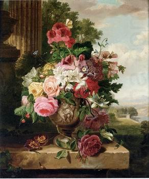 Floral, beautiful classical still life of flowers.137, unknow artist
